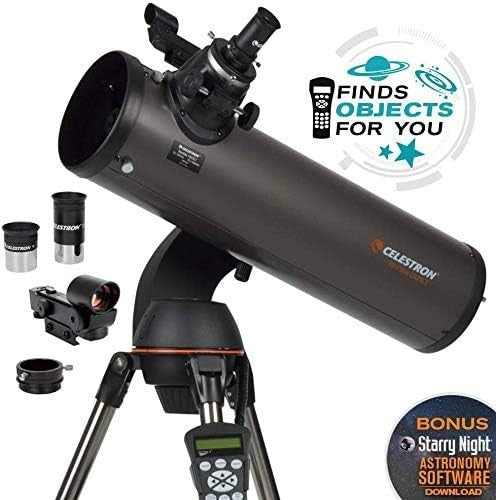 Black 130mm Computerised Reflector Telescope with Tripod