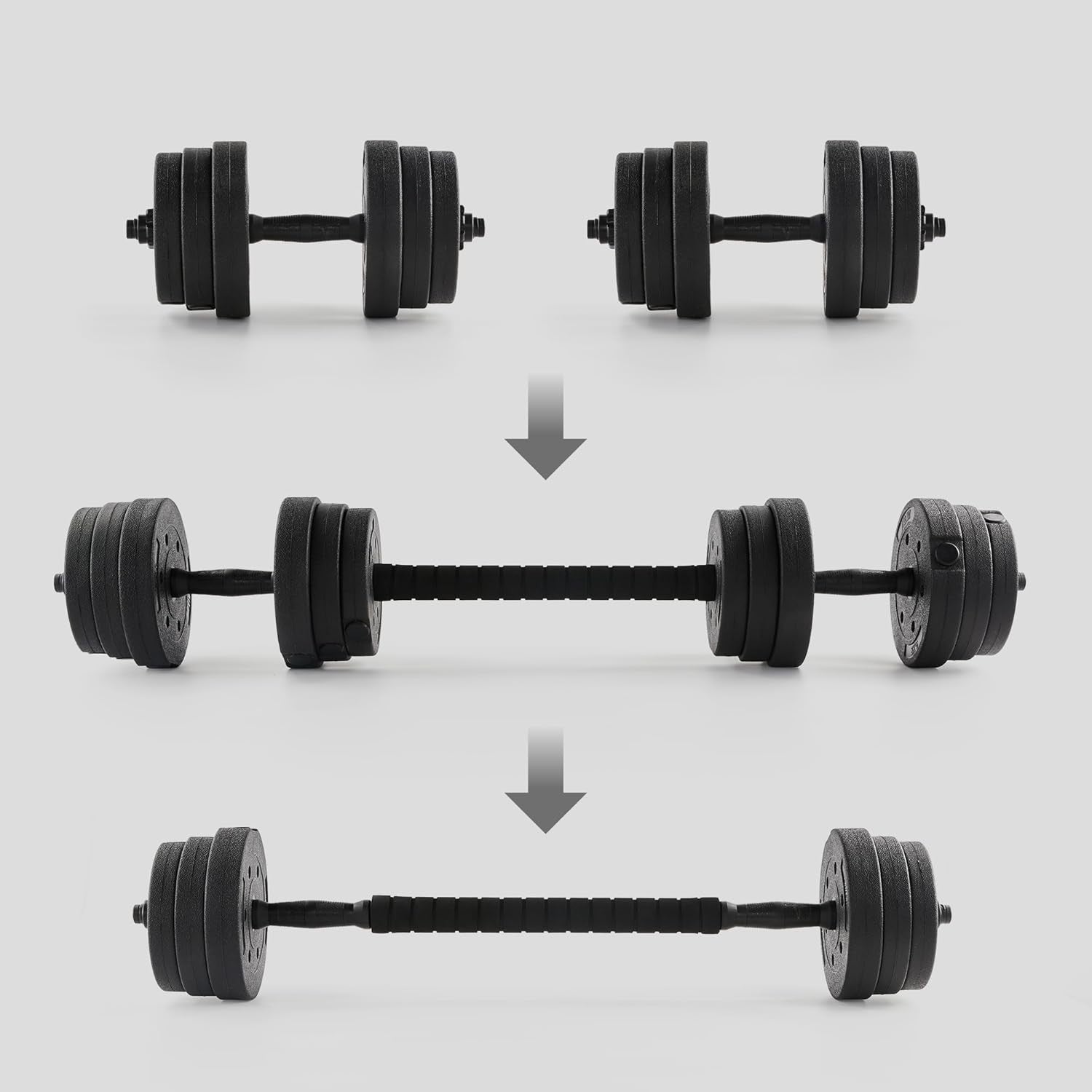 20kg Adjustable Dumbbell Barbell Set Spinlock Space Saving Home Gym