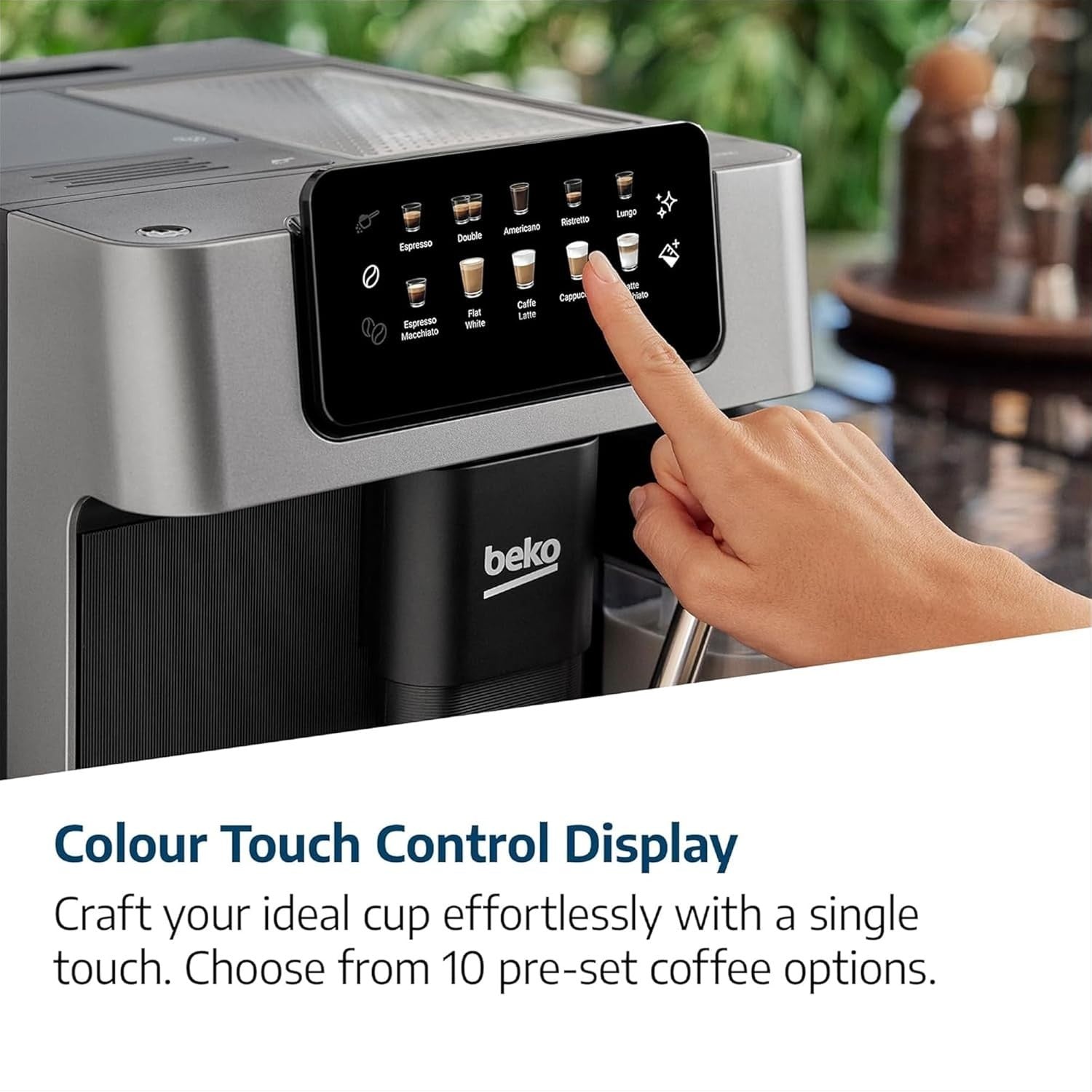 Automatic Bean-to-Cup Coffee Machine | Touch Display | Milk System | 19 Bar | 2L