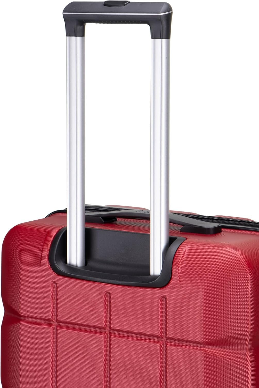 Medium ABS Hard Shell Check In Suitcase 4 Dual Spinner Wheels TSA 65L Red