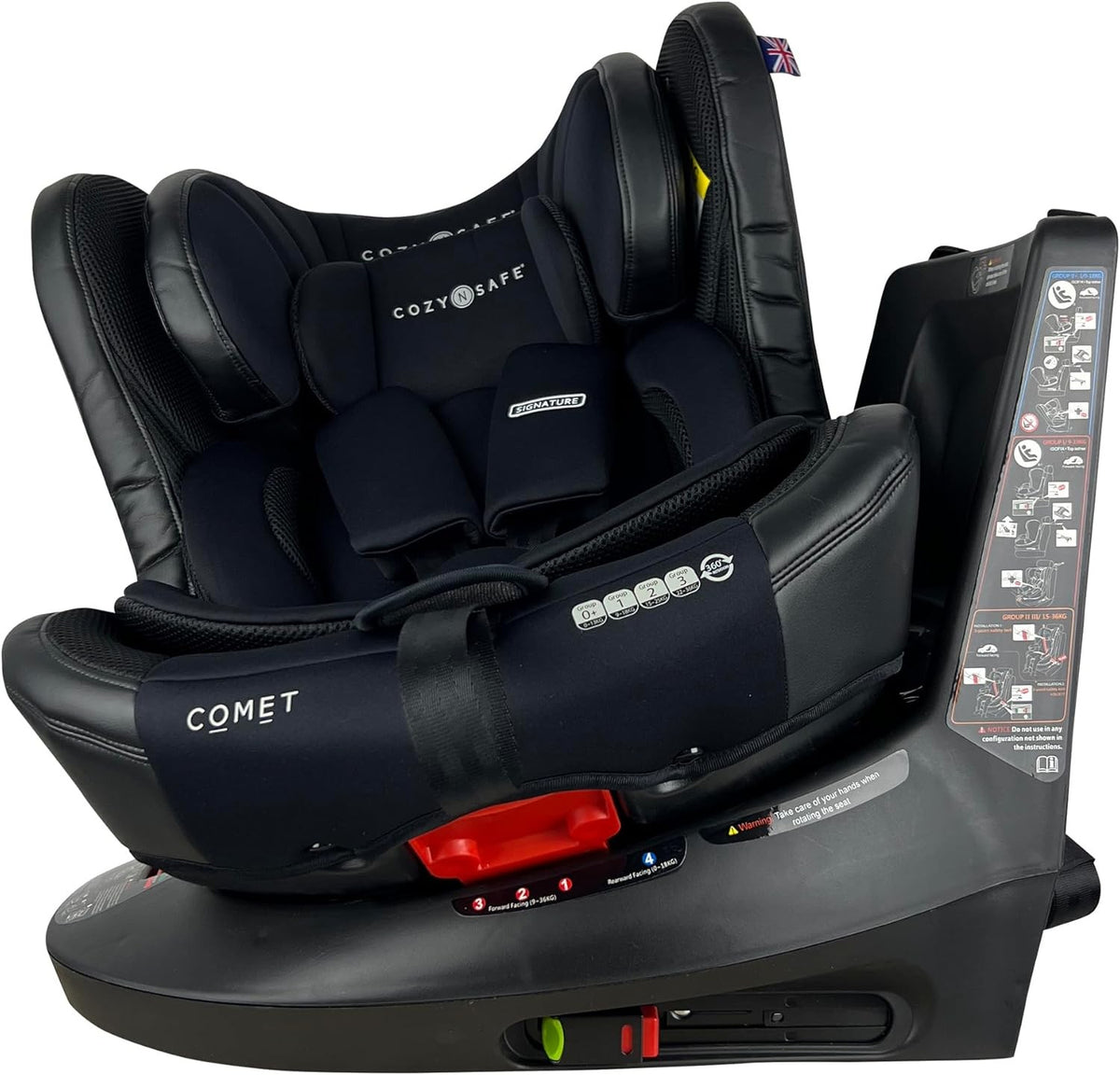360° Rotating Baby Car Seat ISOFIX Rear & Forward Facing Birth–12 Years