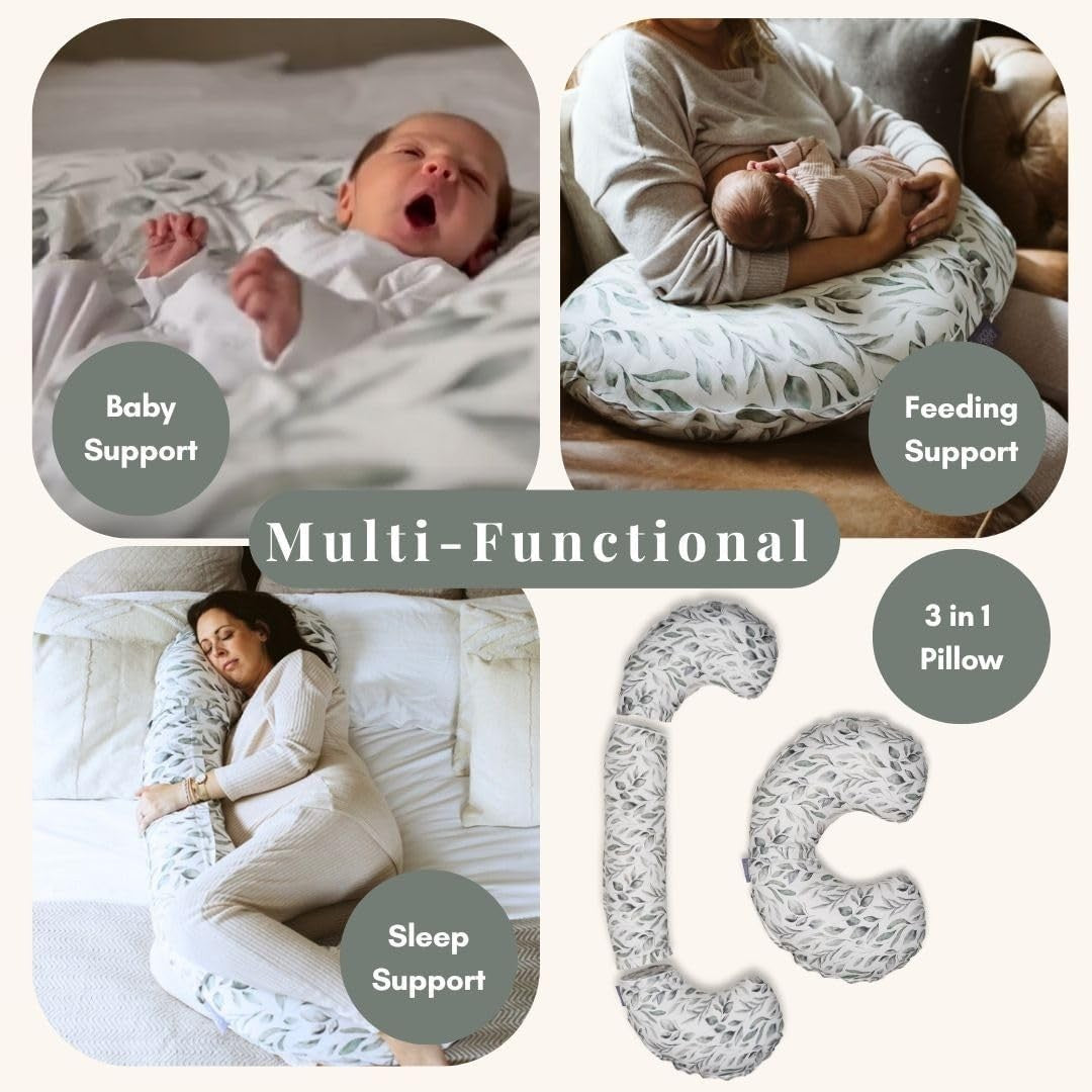 Pregnancy Pillow Full Body C-Shaped Maternity Support for Sleeping Nursing