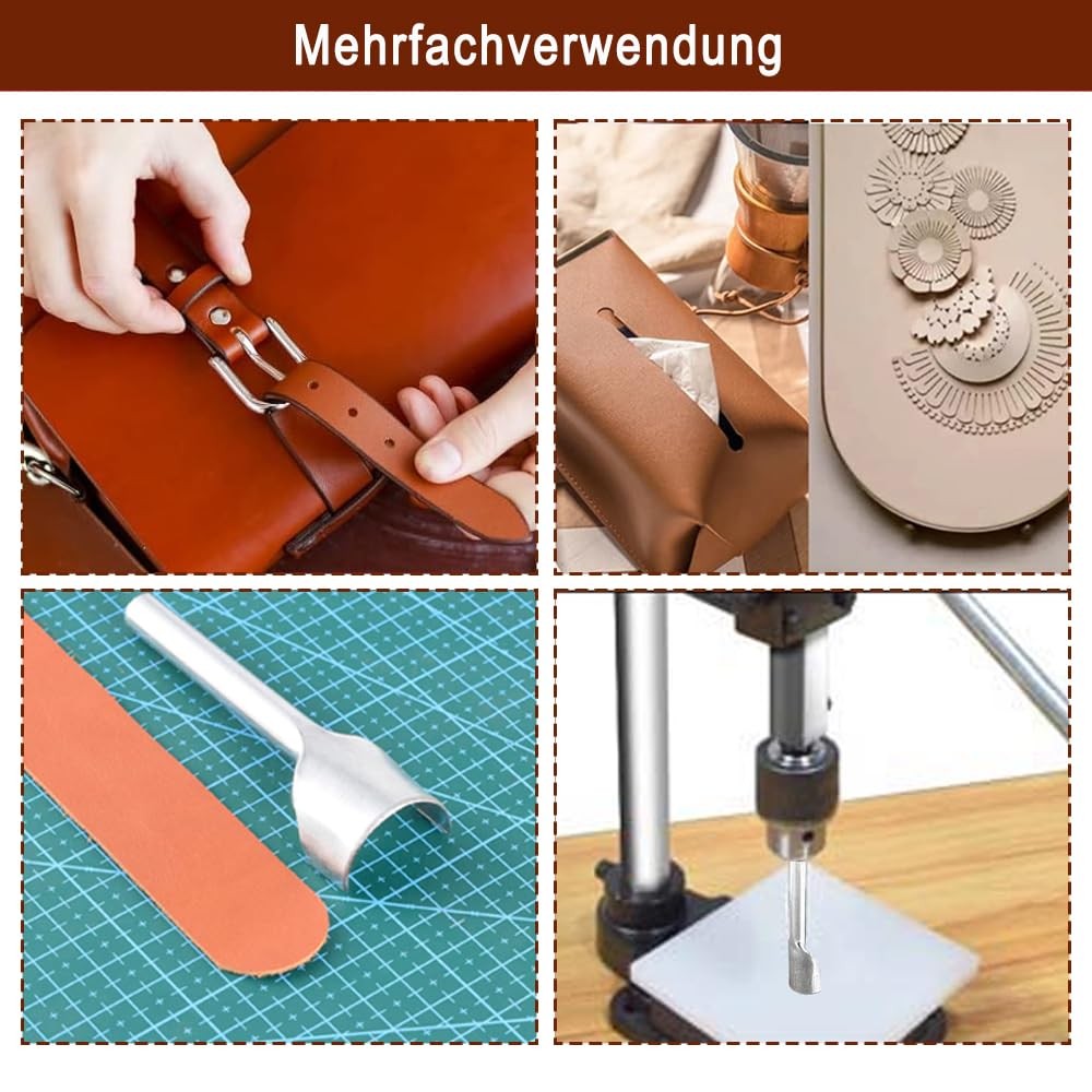 Heavy Duty Leather Hole Punch Press Hand Rivet Snap Button Machine Kit