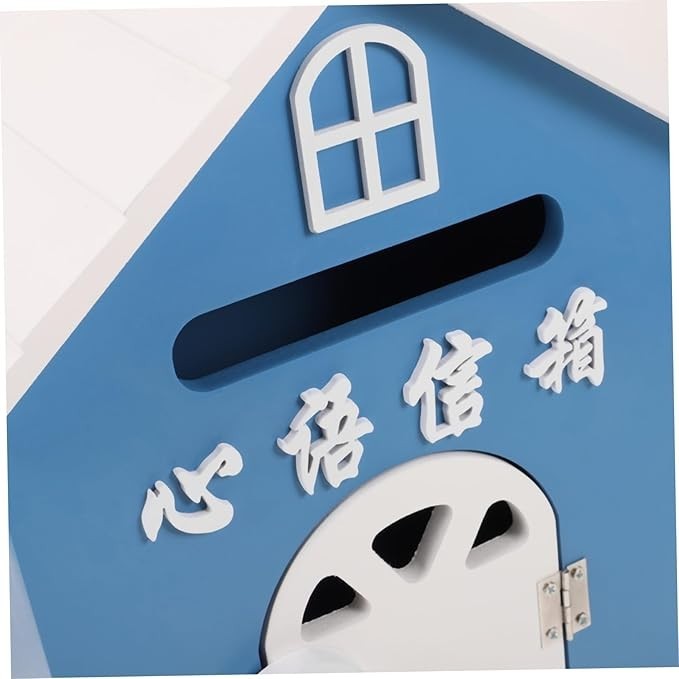 Lockable Wall Mounted Mailbox Blue – Secure Outdoor Post Box for Kids & Home Use