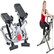 Twist Stepper w/ Resistance Bands & Squat Assist Trainer Home Gym Set