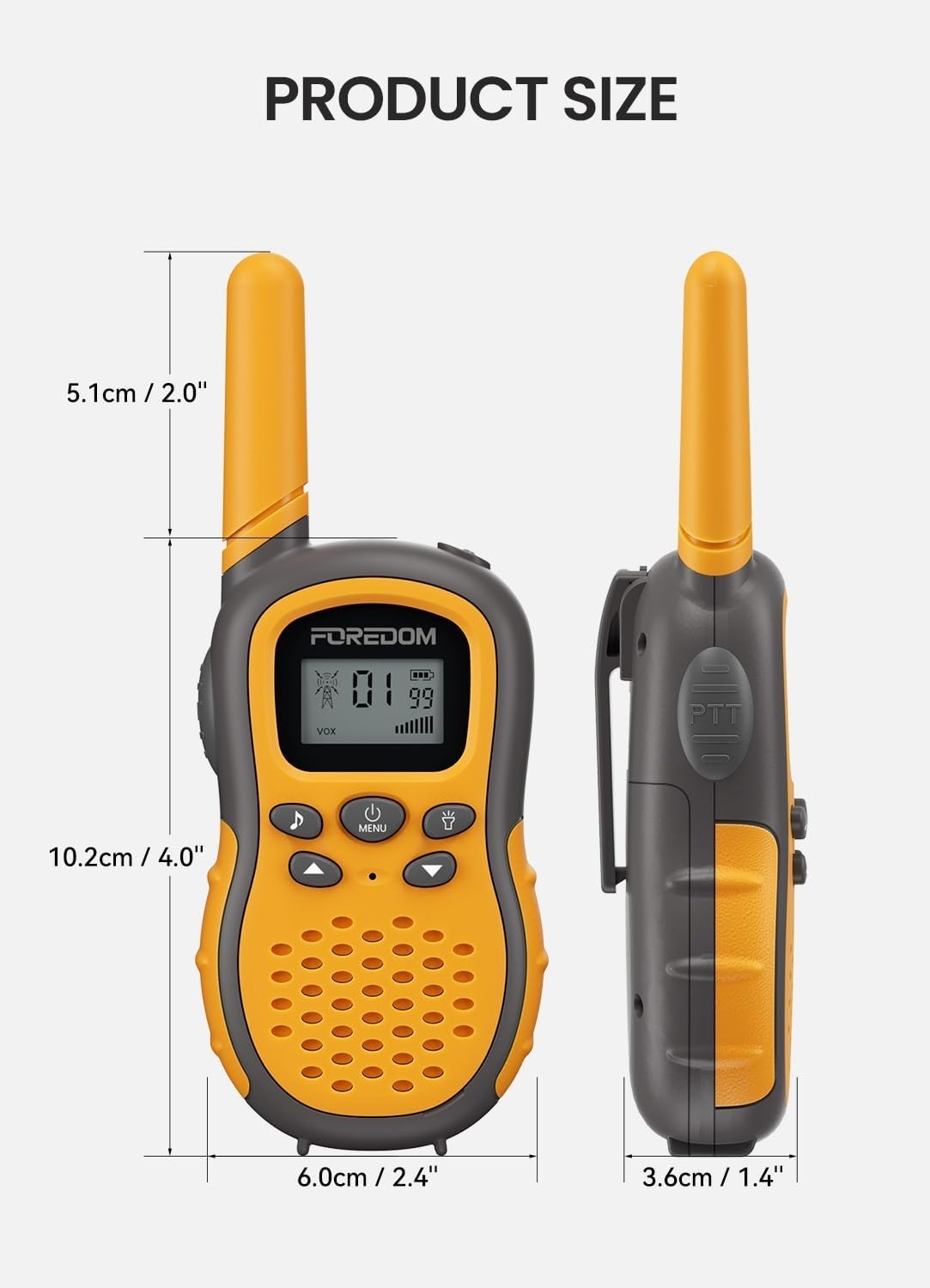 Kids Walkie Talkies 3 Pack Long Range 2 Way Radio VOX Flashlight