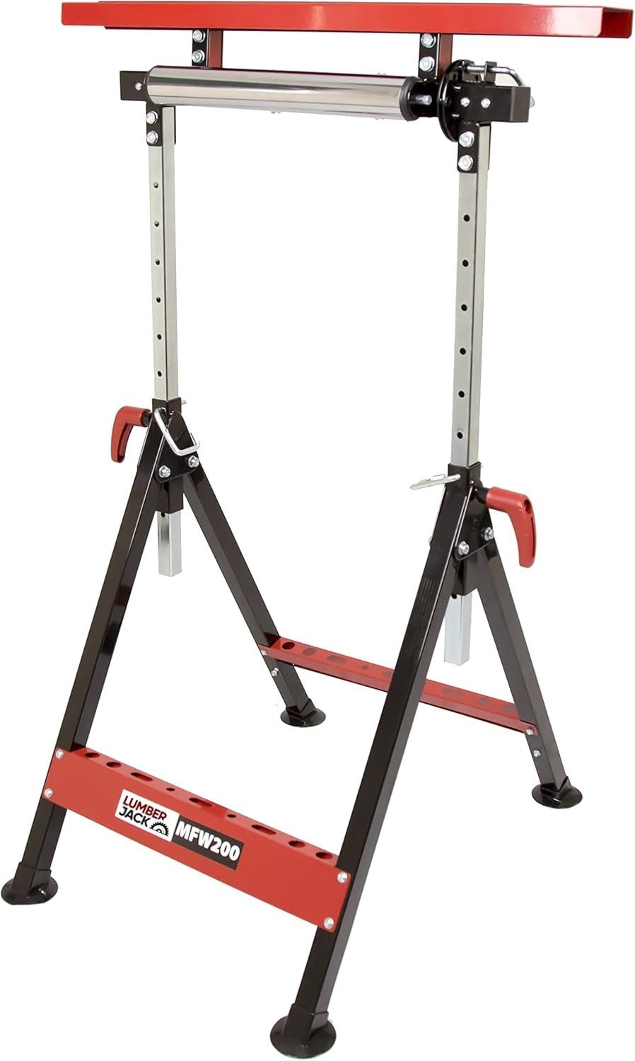 3-in-1 Adjustable Work Bench Trestle Roller V-Support 200kg Telescopic Stand