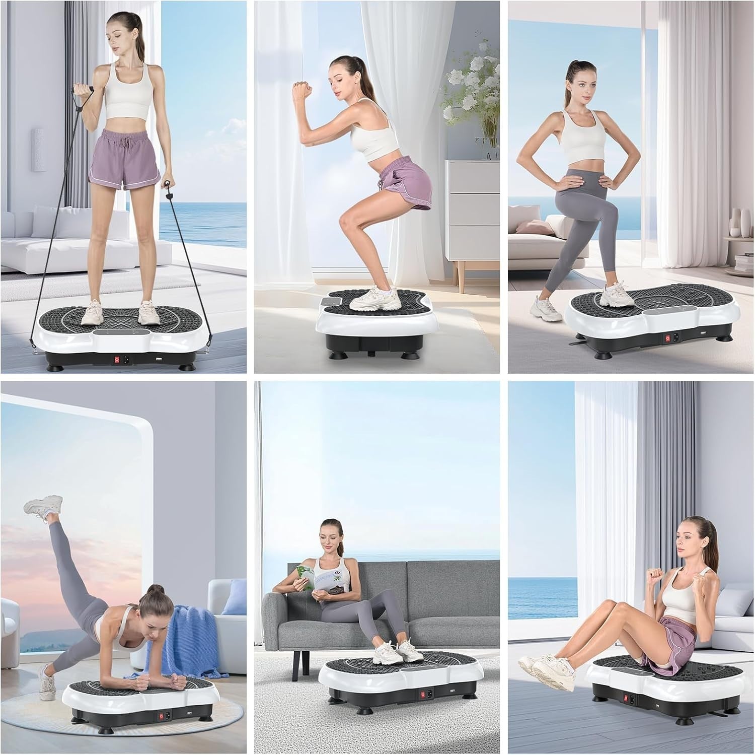 Vibration Plate Exercise Machine 99 Levels 7 Modes Lymphatic Trainer