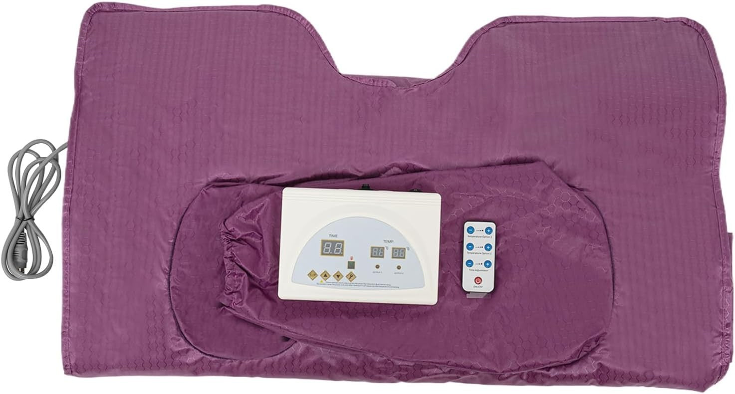 Far Infrared Sauna Blanket Dual Zone 650W w/ Remote – Foldable Home Spa Detox