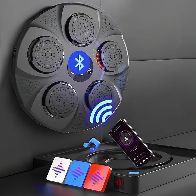 Bluetooth Music Boxing Trainer LED Punch Targets Wall Mounted Home Workout