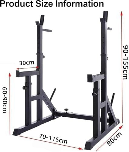Adjustable Power Rack Squat Rack Home Gym 400KG Capacity Alloy Steel