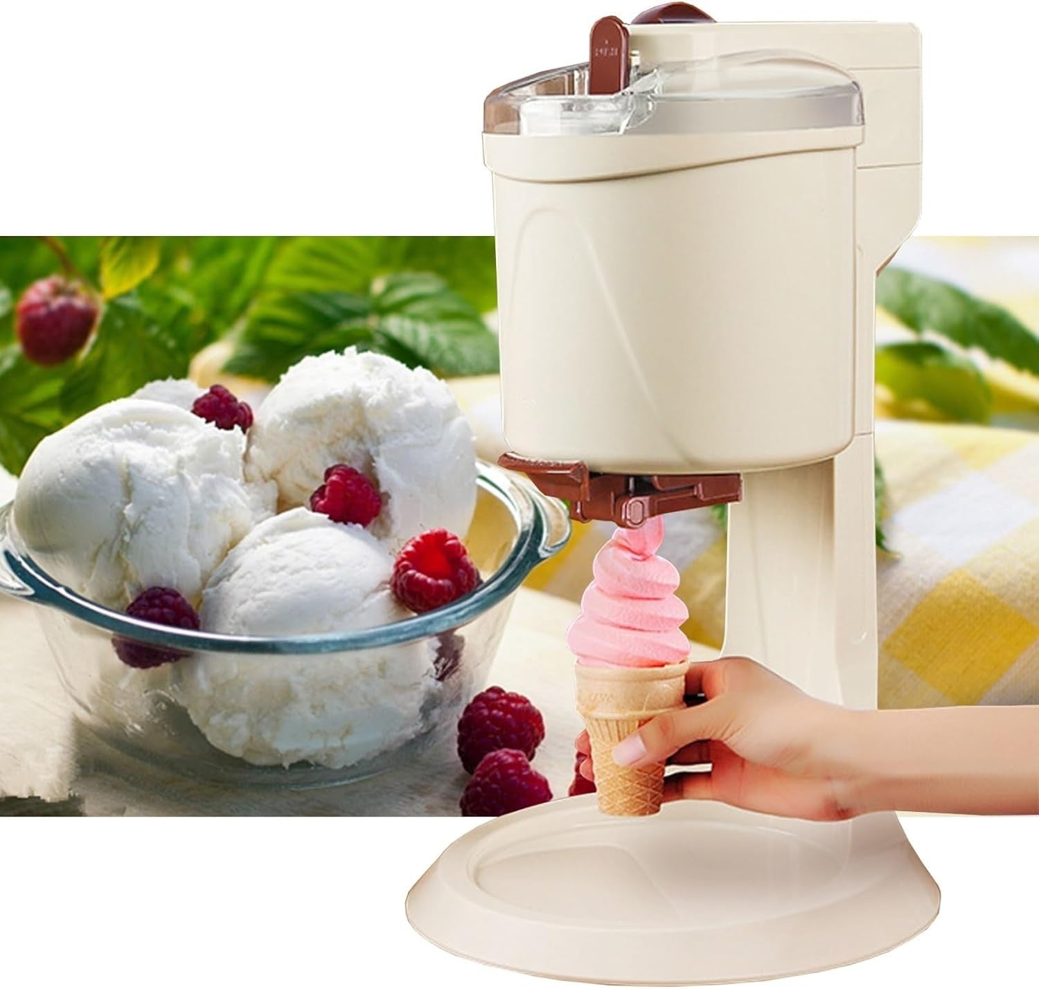 Soft Ice Cream Maker Machine Home Frozen Yogurt Milkshake Dessert