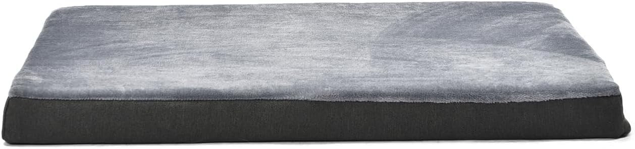 XL Orthopedic Dog Bed 104x74cm U Shape Bolster Washable Grey