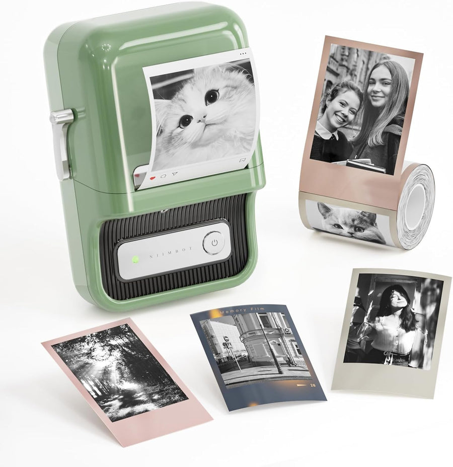 B21 Pro Portable Thermal Label Printer Inkless Green 50x30mm