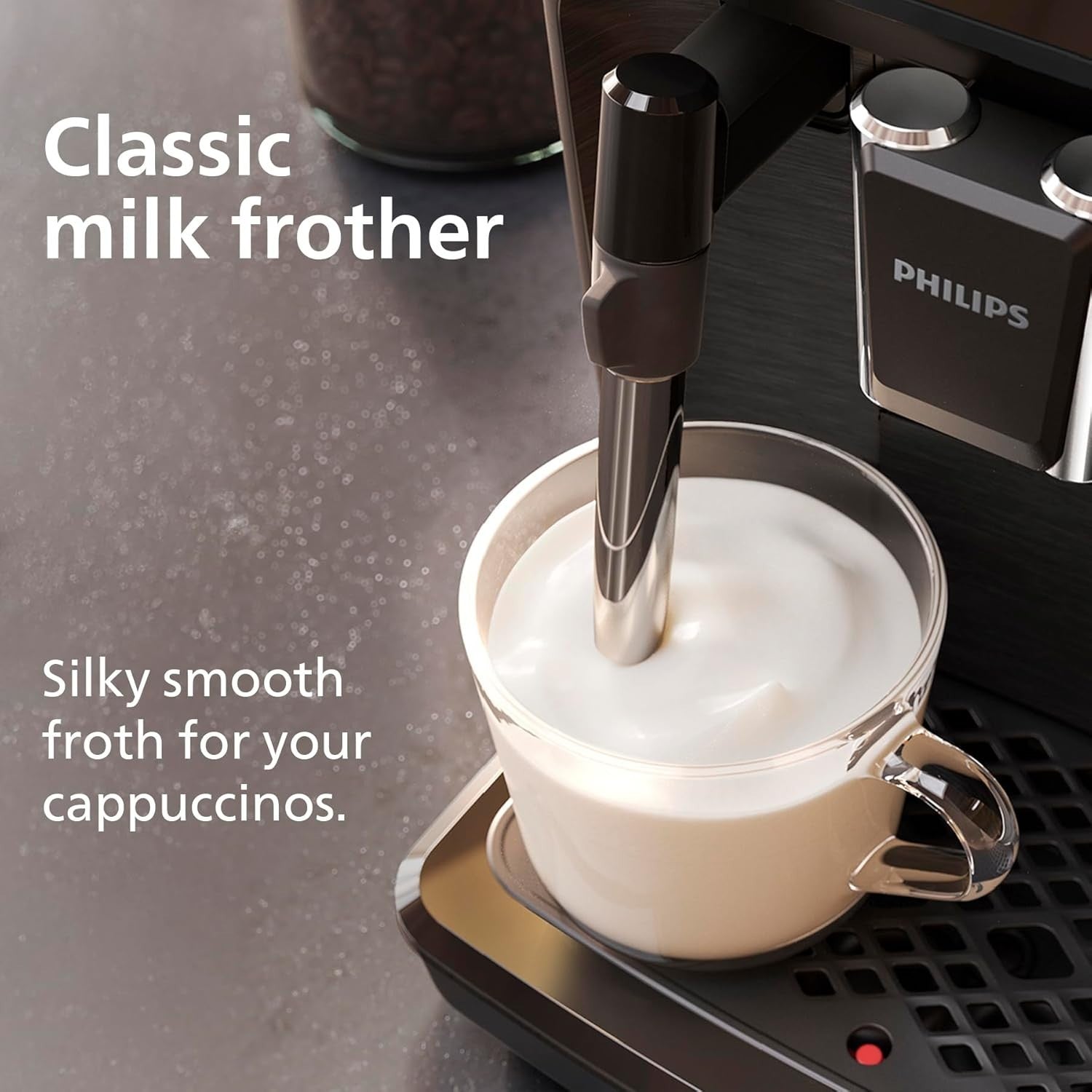 Automatic Bean to Cup Coffee Machine | Classic Milk Frother | 1500W Espresso