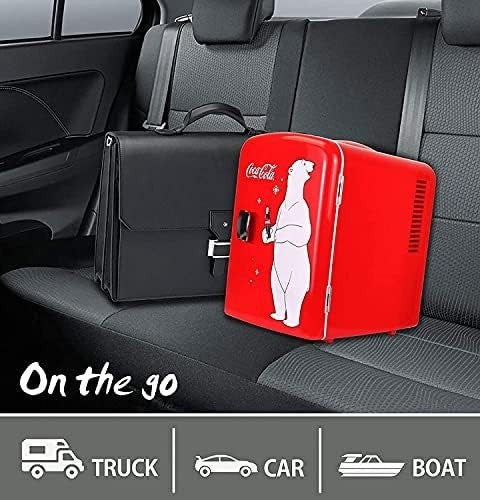 4L Mini Fridge Red Coca Cola Portable Cooler and Warmer Tabletop