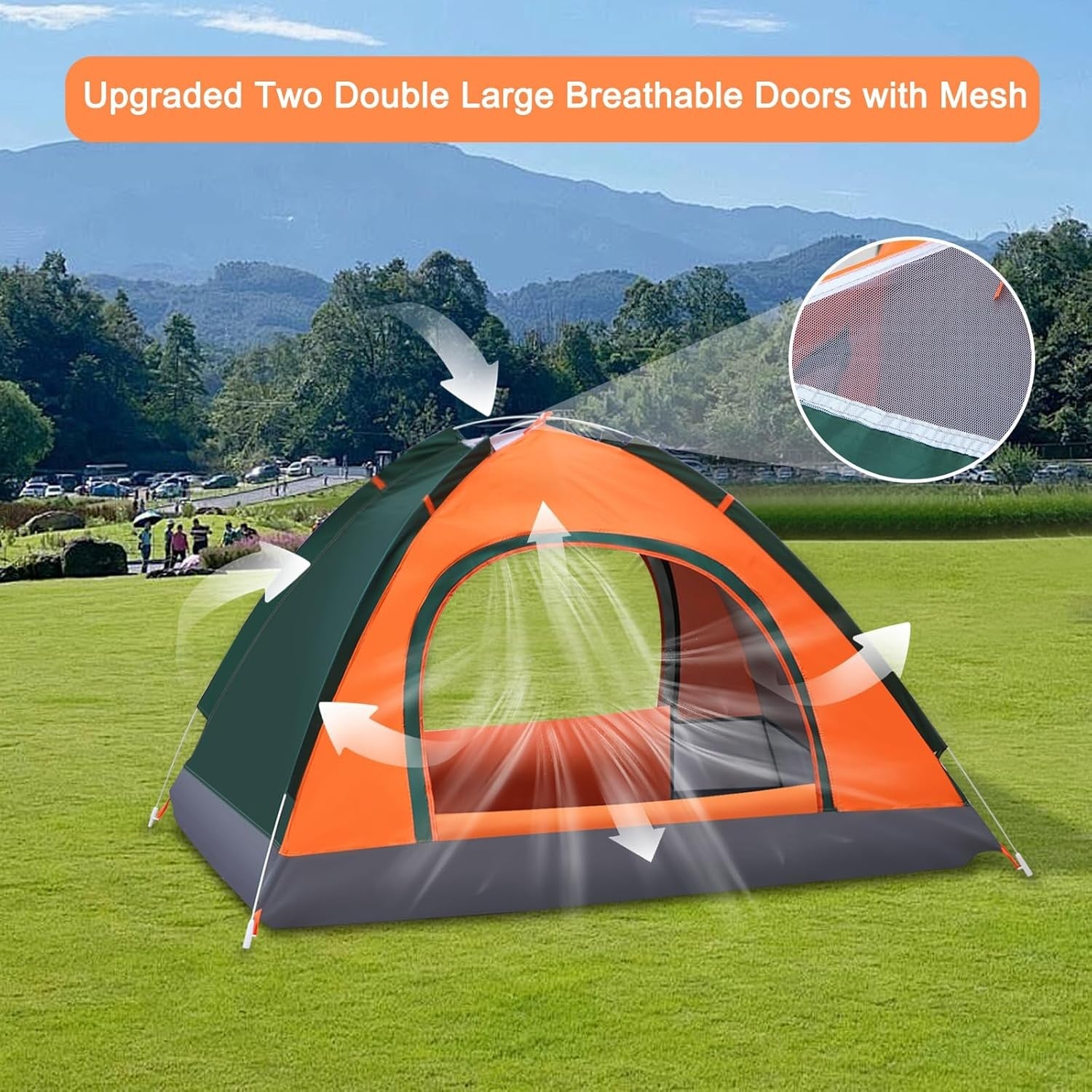 2-3 Man Automatic Pop Up Camping Tent Waterproof
