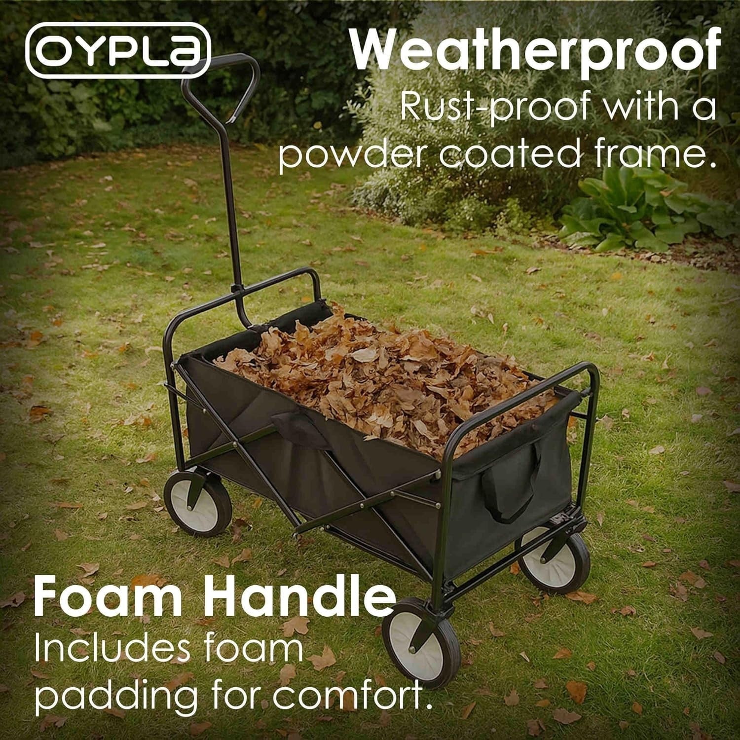 Heavy Duty Foldable Garden Festival Trolley Wagon Cart 70kg Capacity
