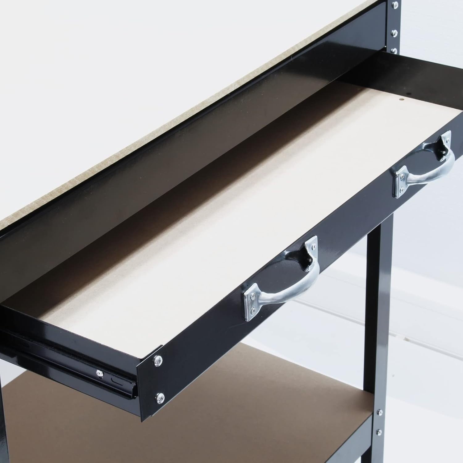 Workbench 800x500x1400mm with Drawer Pegboard Shelf Garage Tool Organizer