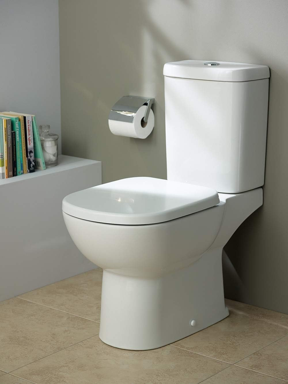 White D-Shape Toilet Seat UV-Resistant Durable Scratch-Resistant