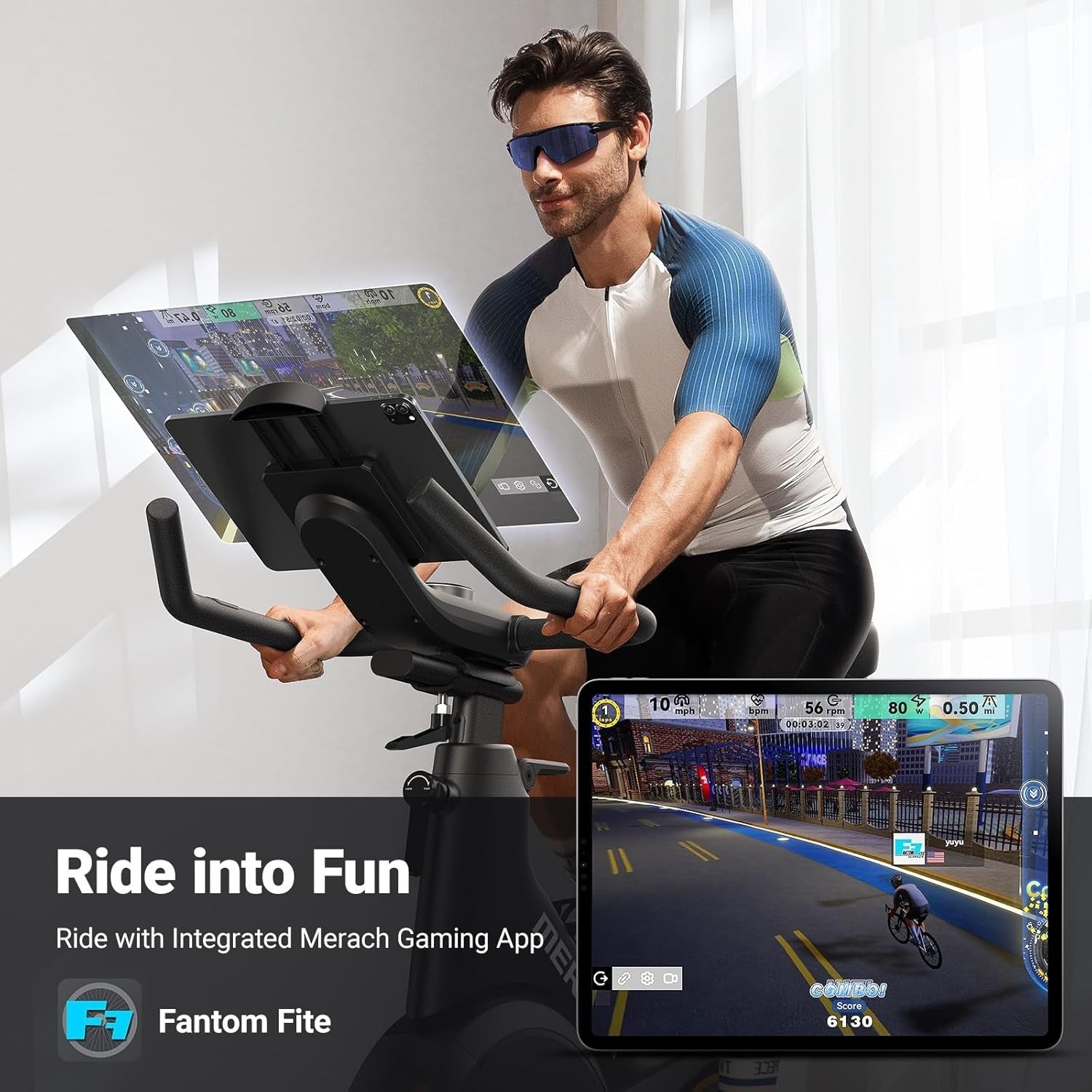 Smart Magnetic Exercise Bike w/ LED Display, App Control, 16 Levels & 300lb Cap