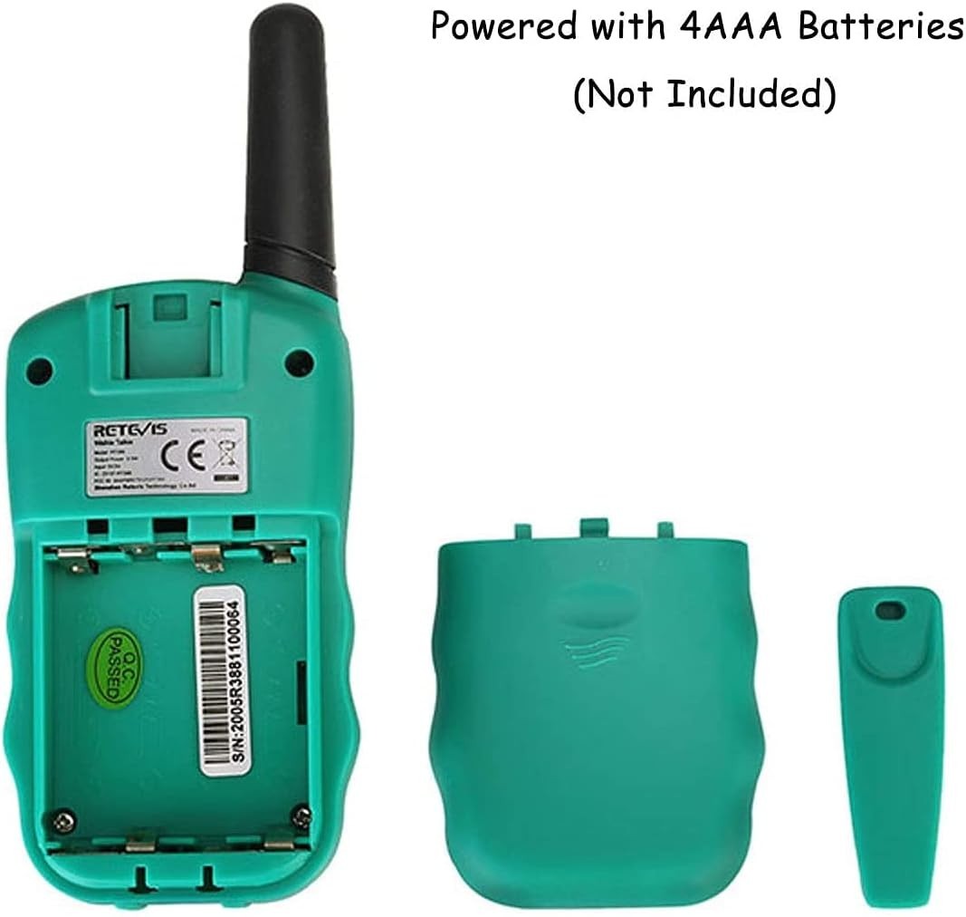 Kids Walkie Talkies 8 Channel VOX Flashlight Toy Gift 2 Piece Green