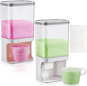 2PCS Wall Mounted Dispenser 1000ml Grain Rice Cereal Storage Container