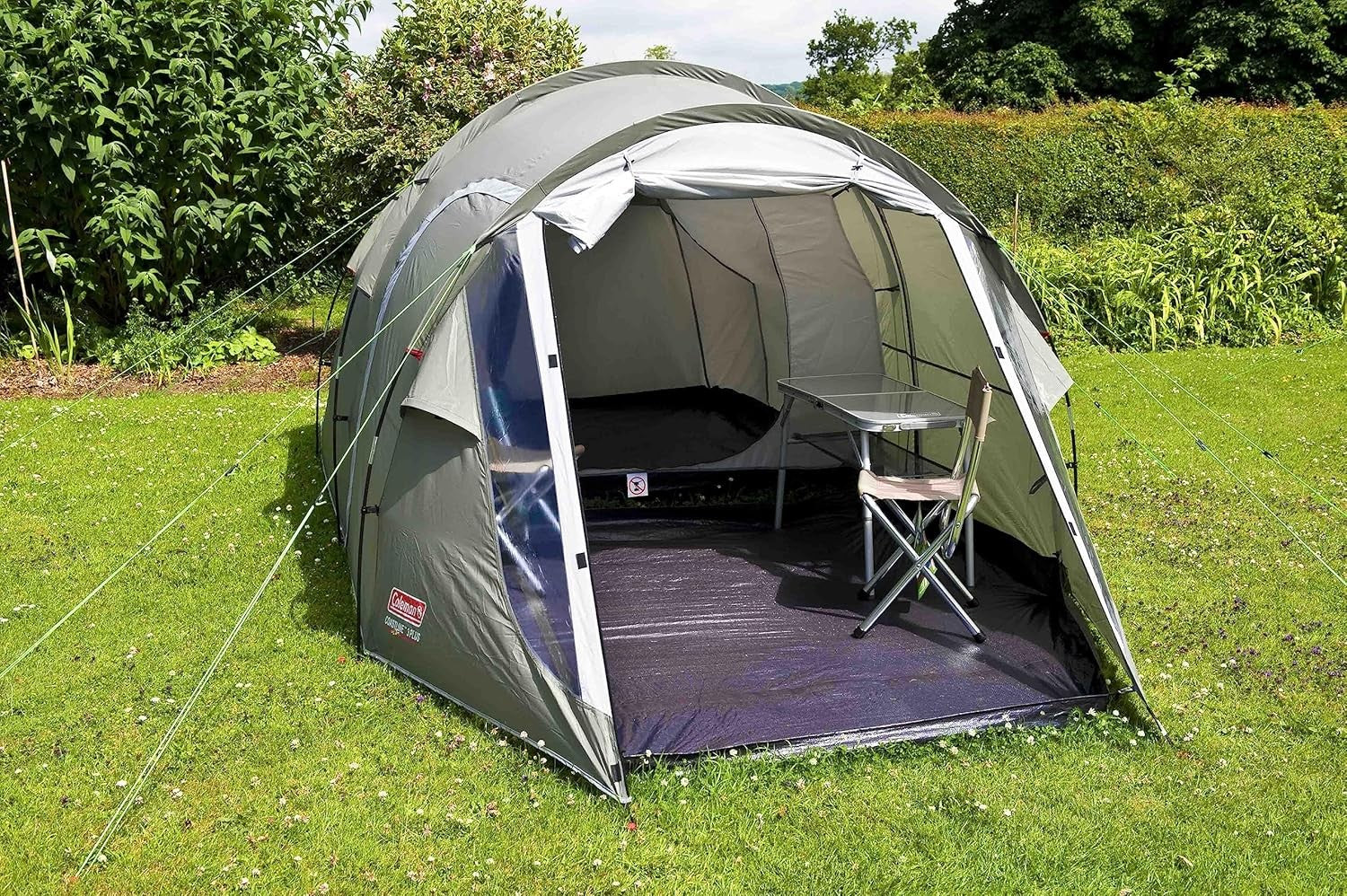 3 Man Tunnel Camping Tent Waterproof 3000mm w Awning Lightweight