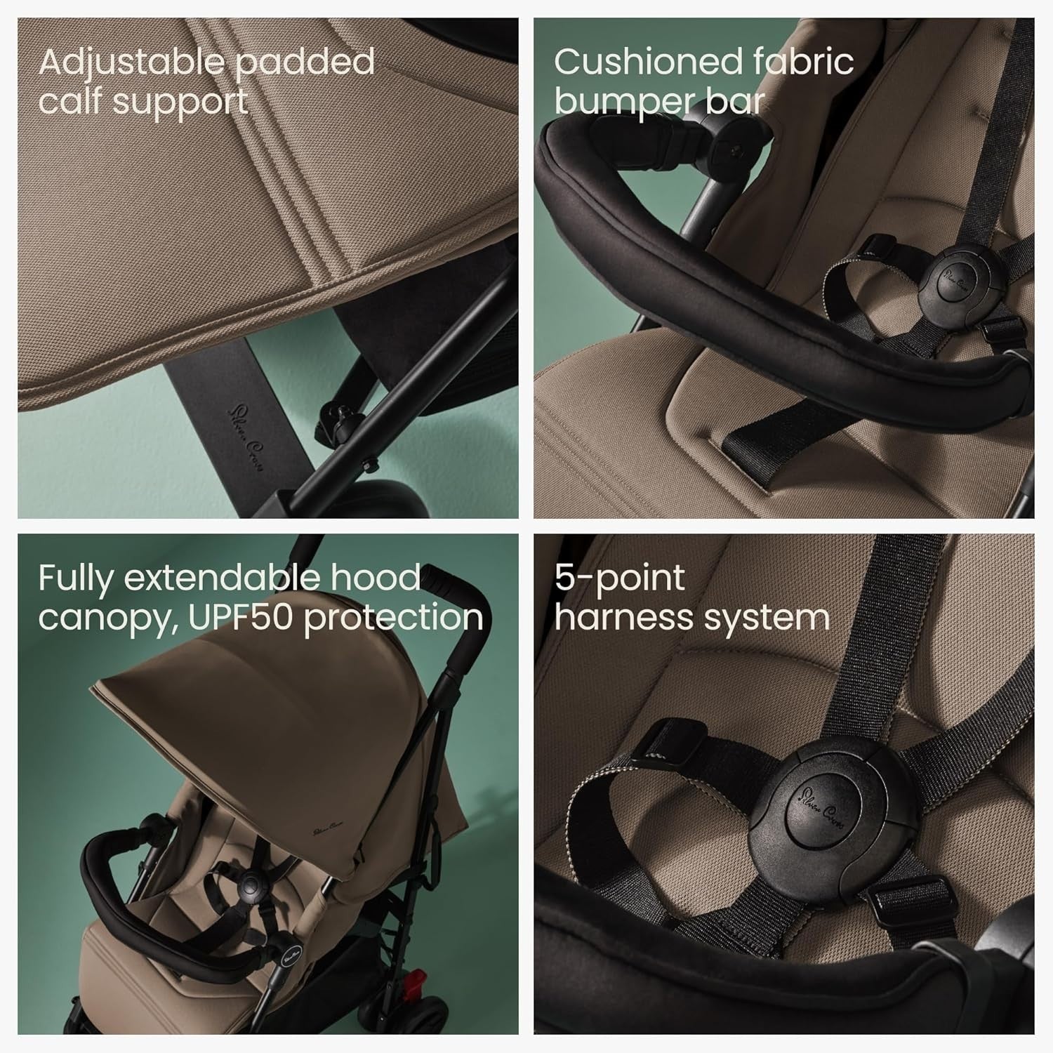 Foldable Travel Pushchair Lie-Flat Buggy Lightweight Recline 0–4Y 22kg