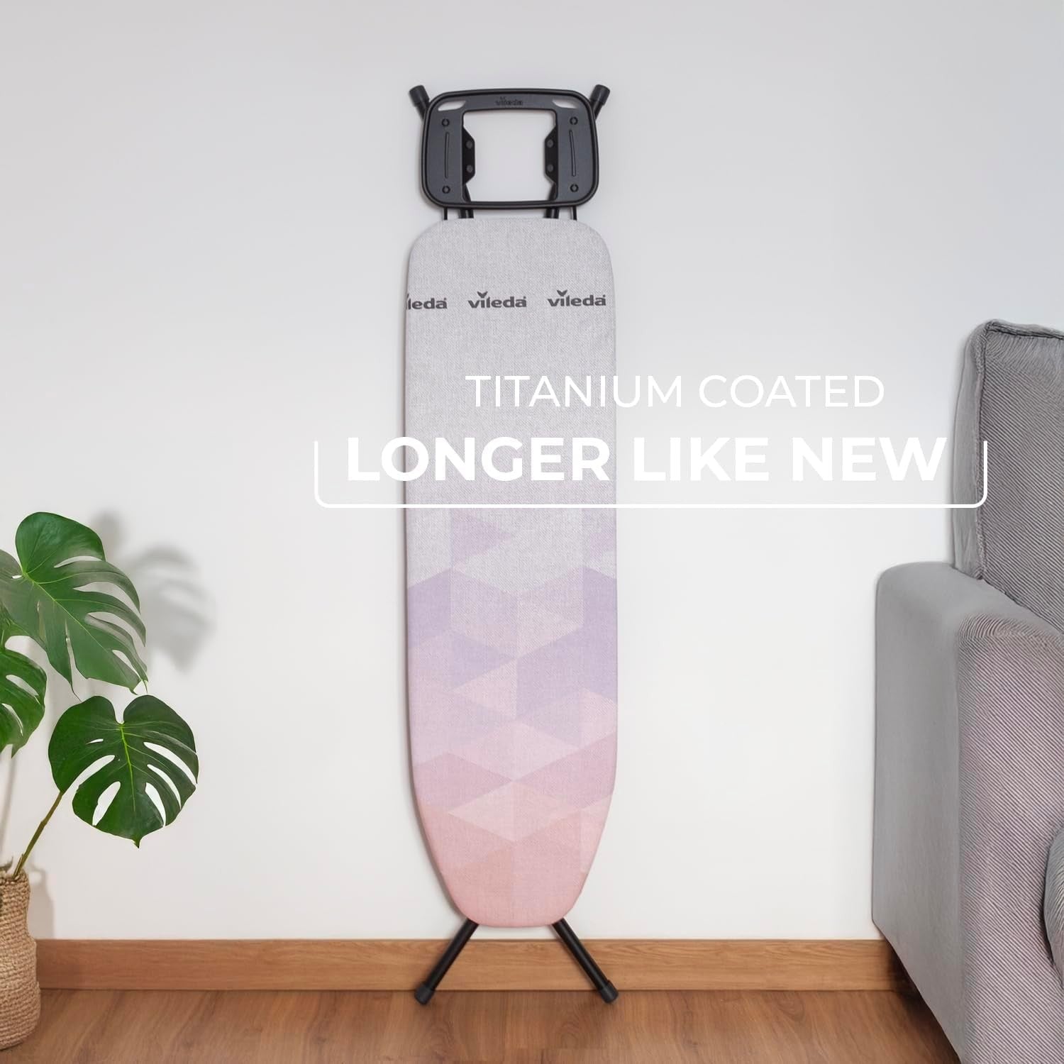 Compact Ironing Board Height Adjustable Foldable Lightweight 114x33cm