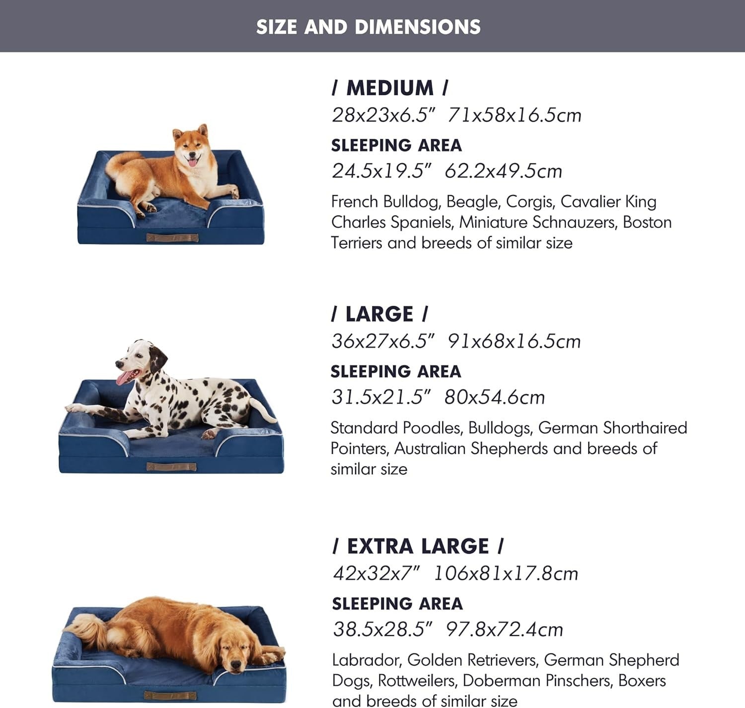XL Orthopedic Memory Foam Dog Bed Waterproof Washable Sofa