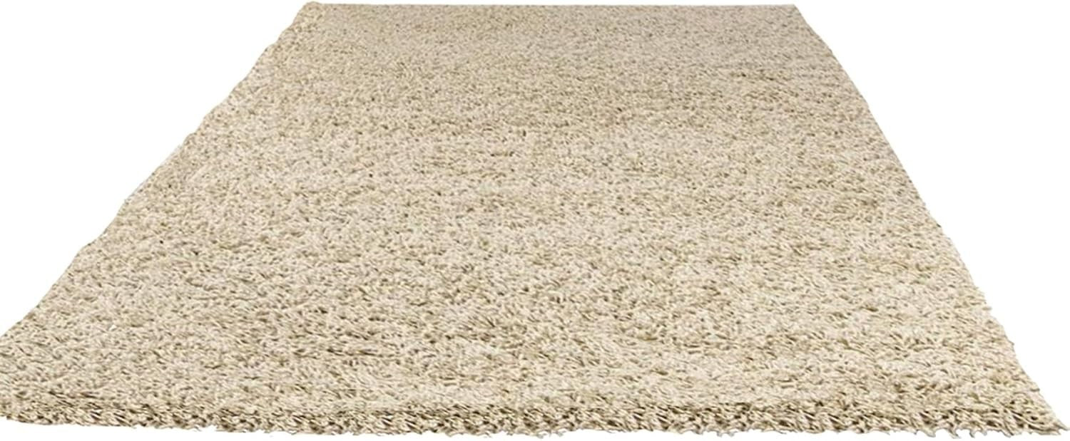 Extra Large Shaggy Rug 160x230cm 5cm Thick Soft High Pile Light Beige Carpet