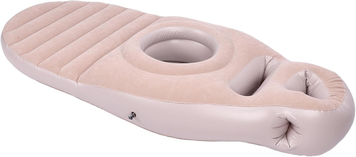 Inflatable Pregnancy Body Pillow Full Body Maternity Belly Hole Grey