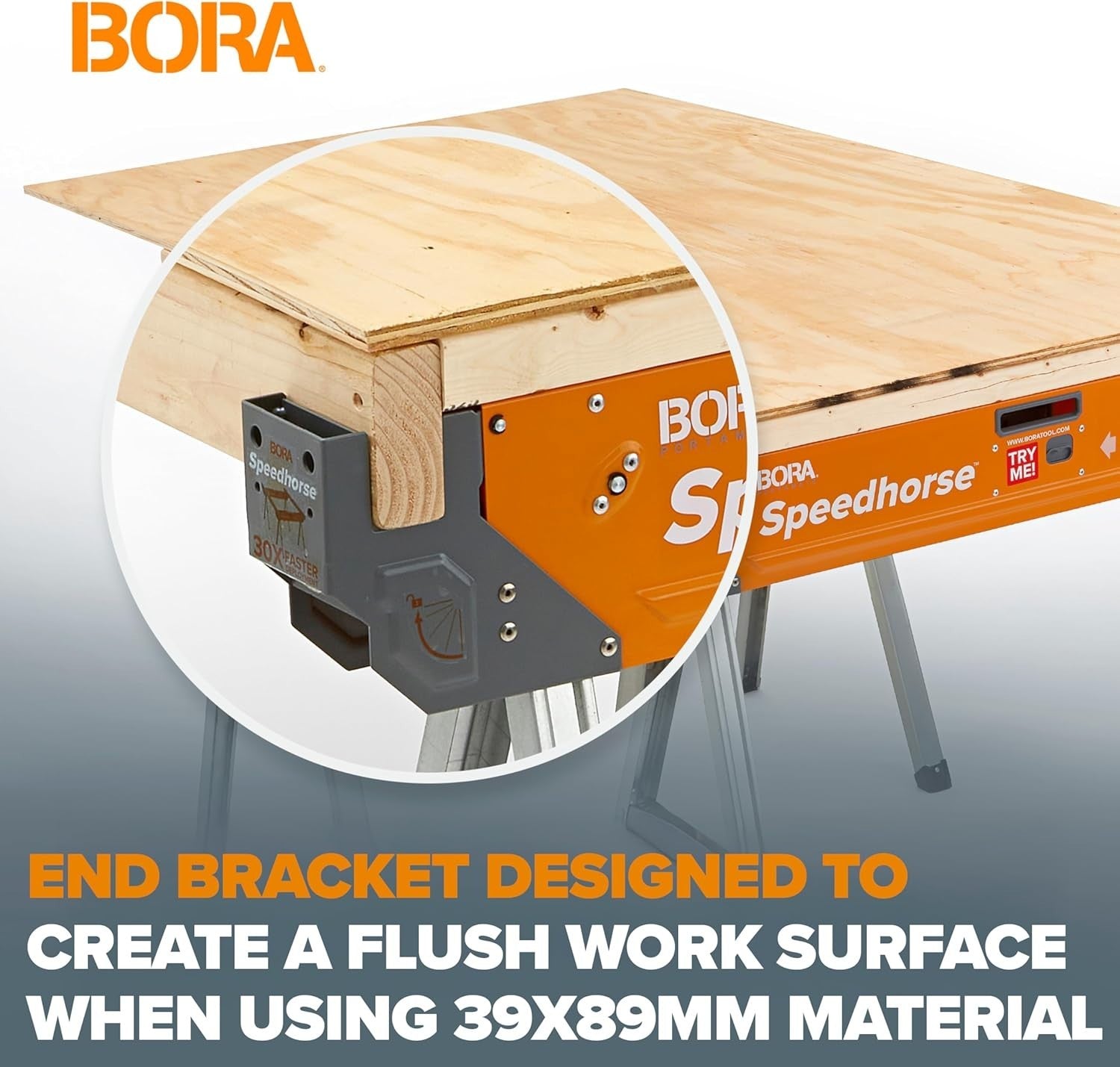 Speedhorse Sawhorses 2 Pack 1500lbs Each Heavy Duty Instant Setup Folding
