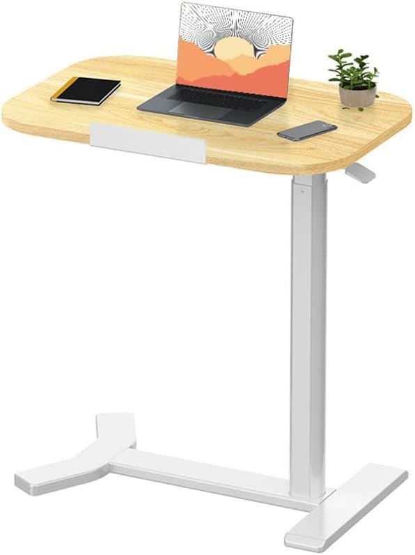 Adjustable Standing Overbed Desk Mobile Laptop Table Gas Lift 60x40cm