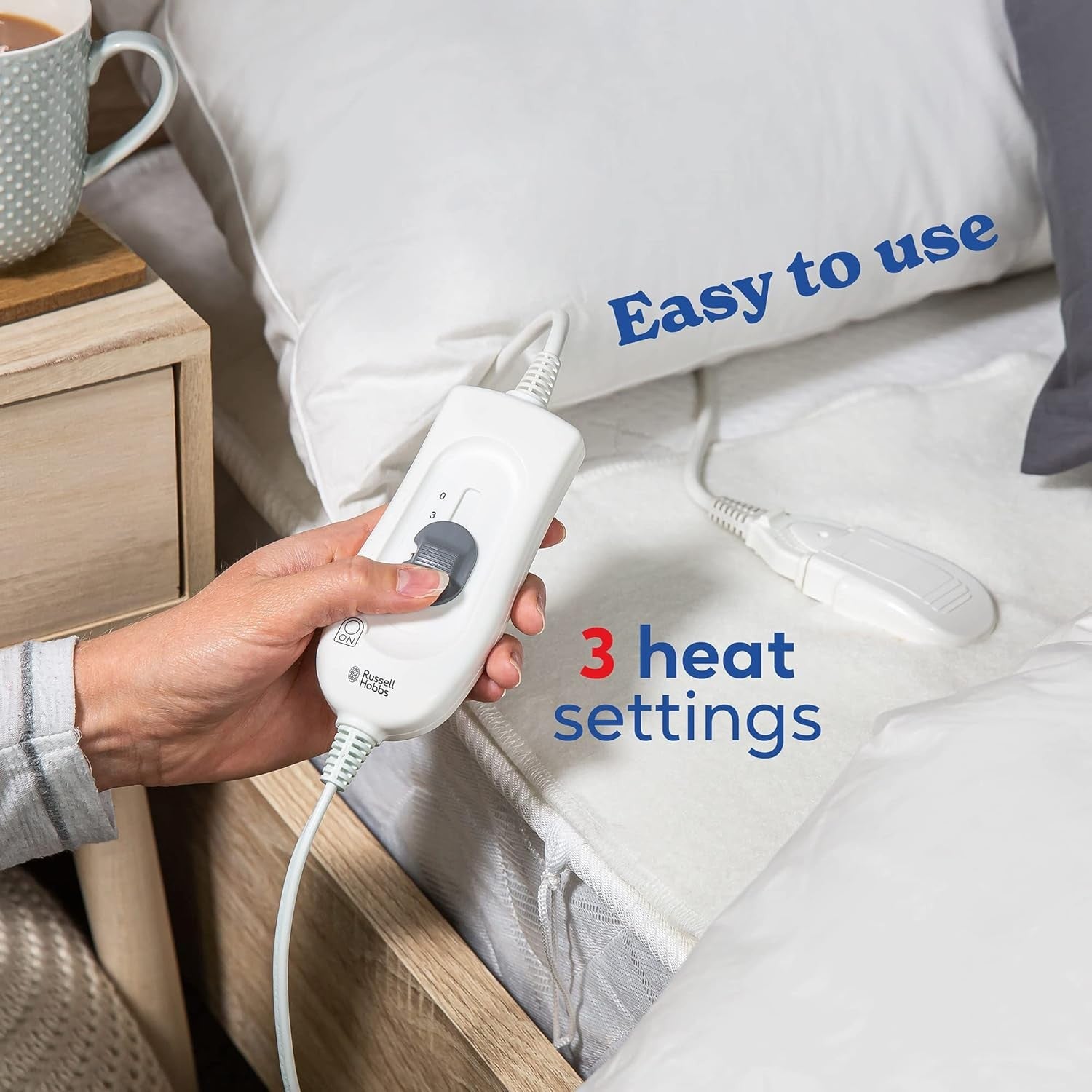 Electric Heated Underblanket Single 70x150cm Low Energy Washable Mattress