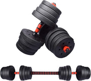 30kg Adjustable Dumbbell Barbell Weights Set Multifunction Home Gym Kit