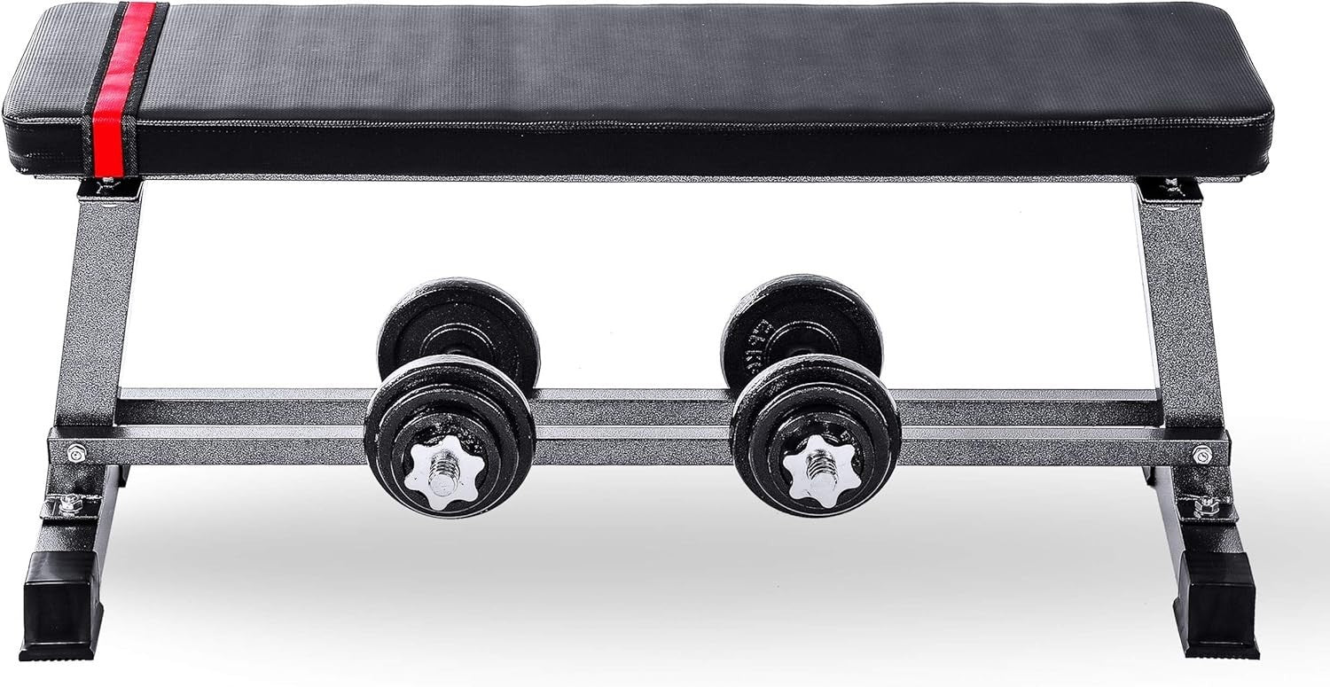 Multi Gym Flat Bench With Dumbbell Storage 300kg Home Training