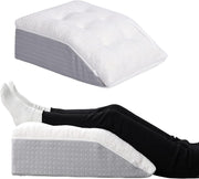 Memory Foam Leg Elevation Pillow Wedge for Knee Pain Swelling Support