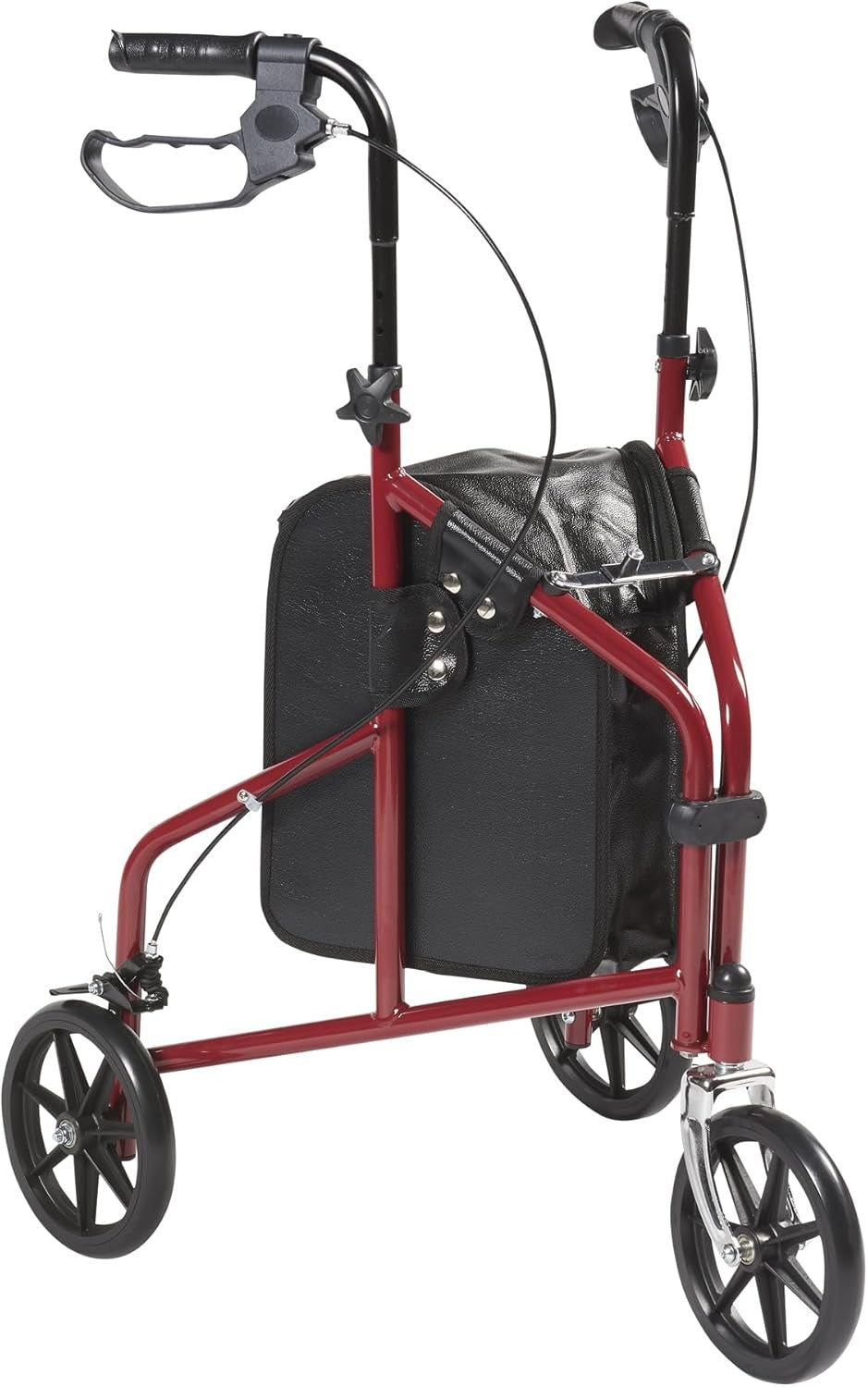 3 Wheel Lightweight Rollator Walker Folding Adjustable Brakes Mobility Aid