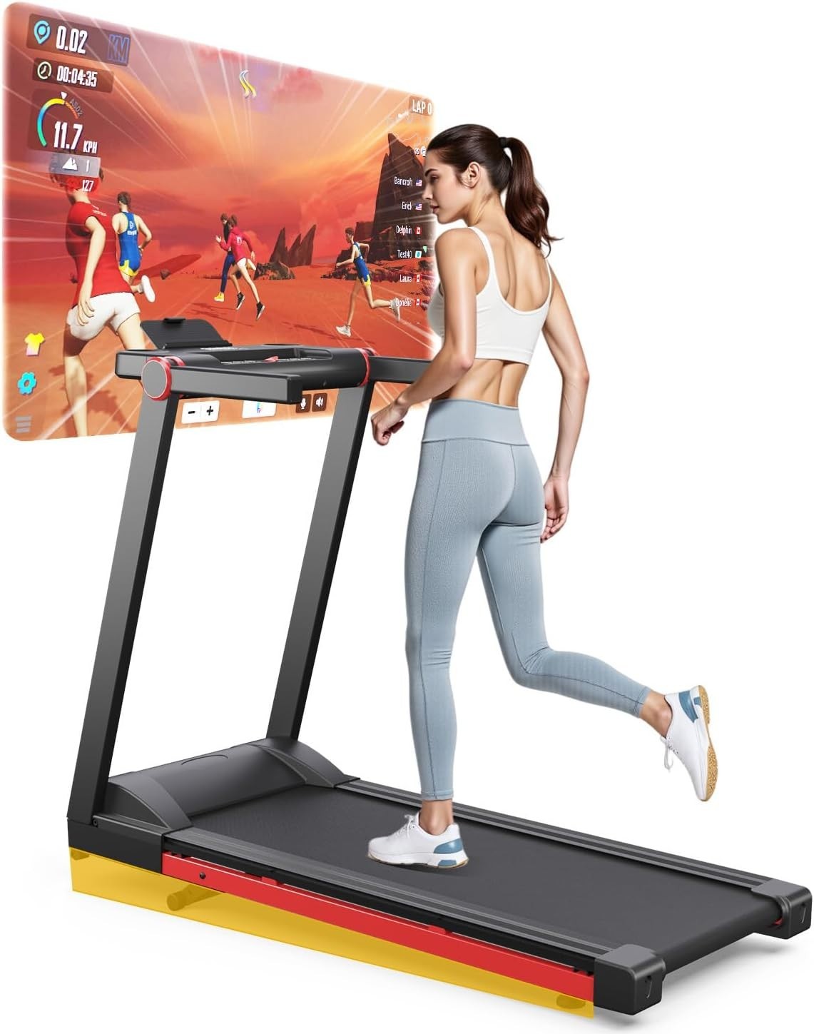 16km/h Foldable Treadmill 6% Incline, 3.5HP, 159kg Capacity, Large 112×42cm
