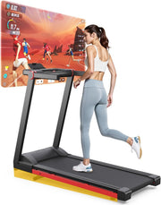 16km/h Foldable Treadmill 6% Incline, 3.5HP, 159kg Capacity, Large 112×42cm