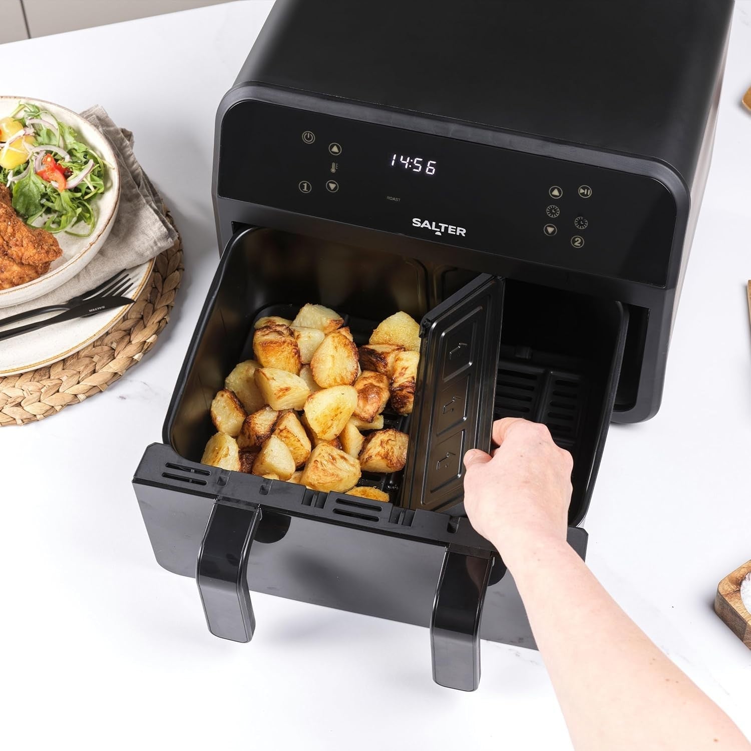 Dual View Air Fryer 7L | Divider Tray, Window, 6-in-1 Functions LED Touch, 2300w
