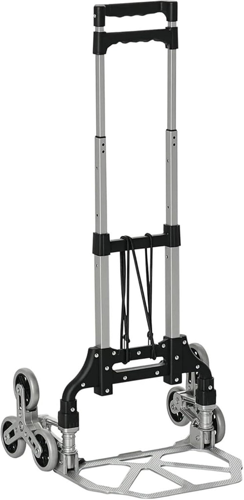 75kg Stair Climbing Hand Truck Folding Aluminium 6 Wheel Cart