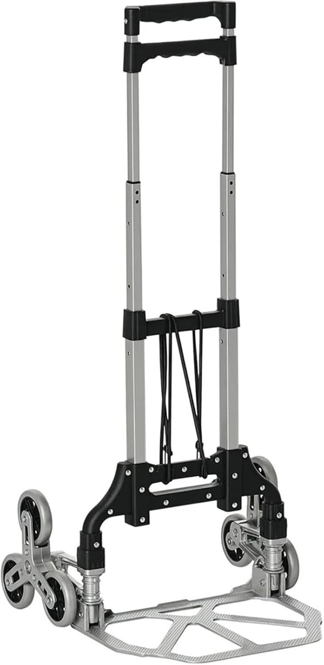 75kg Stair Climbing Hand Truck Folding Aluminium 6 Wheel Cart