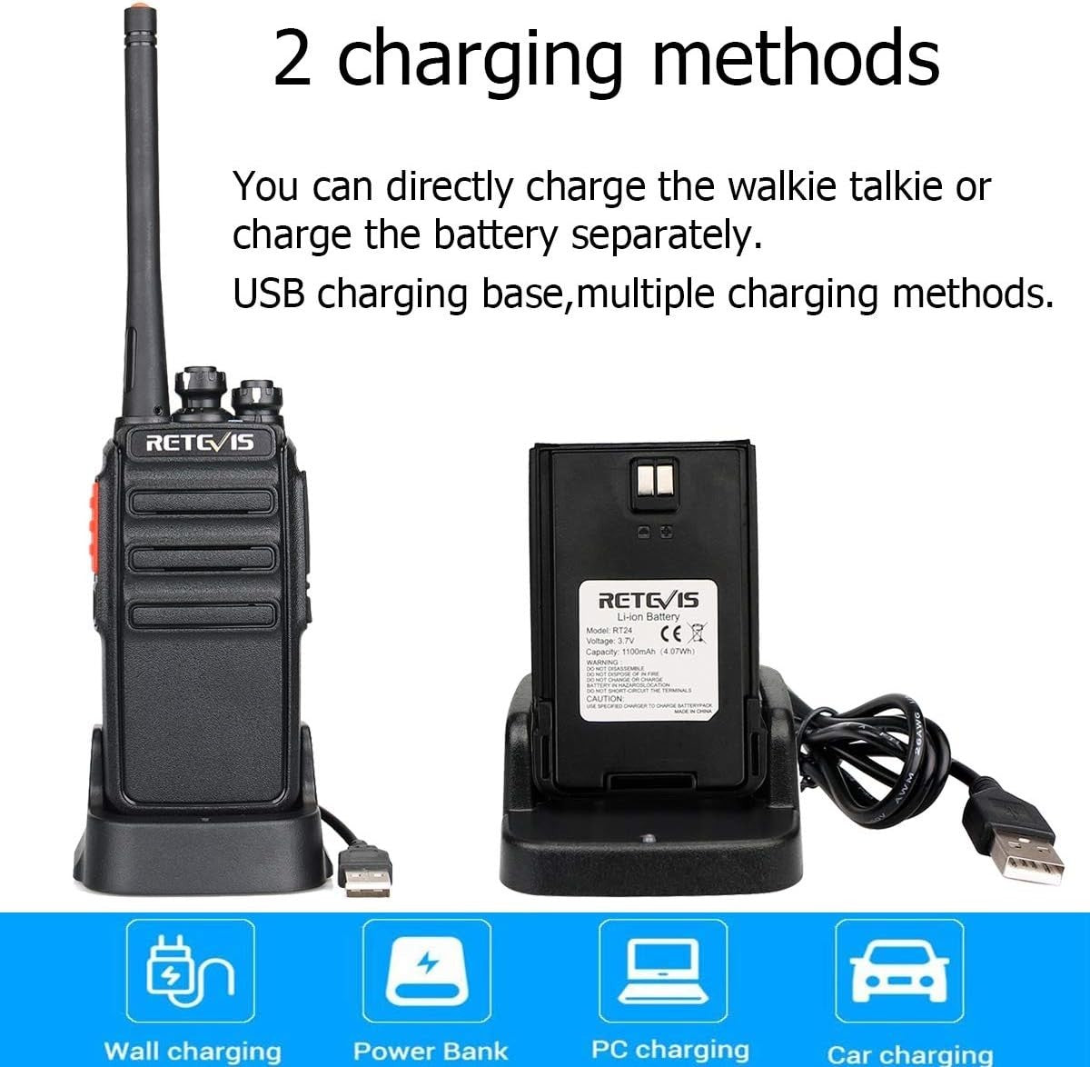 PMR446 Walkie Talkies 6 Pack Long Range 16 Channel Radio w Earpieces