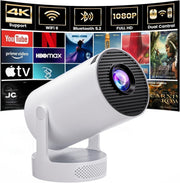 WiFi 6 Mini Projector 1080P 4K Support Bluetooth 180° Portable