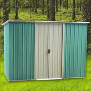 8x4 ft Outdoor Metal Garden Shed Lockable Storage with Ventilation