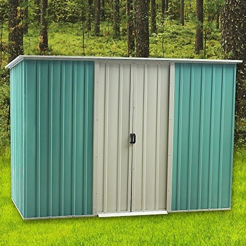 8x4 ft Outdoor Metal Garden Shed Lockable Storage with Ventilation