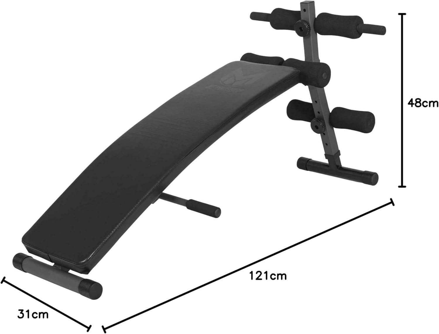 Foldable Adjustable Sit Up Bench Ab Crunch Core Trainer Home Gym